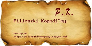 Pilinszki Koppány névjegykártya